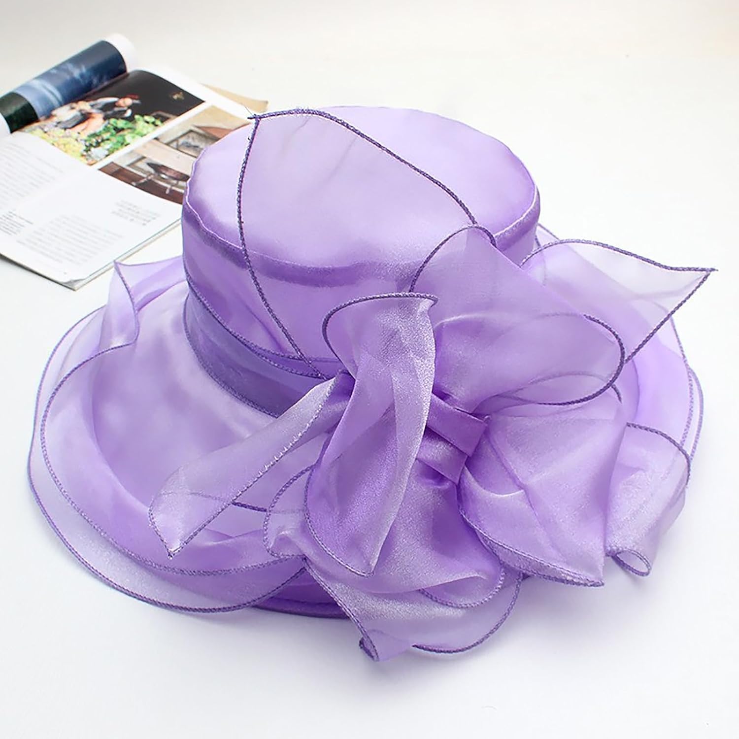 UANGKOUOrange Retro Fascinator Hat Women