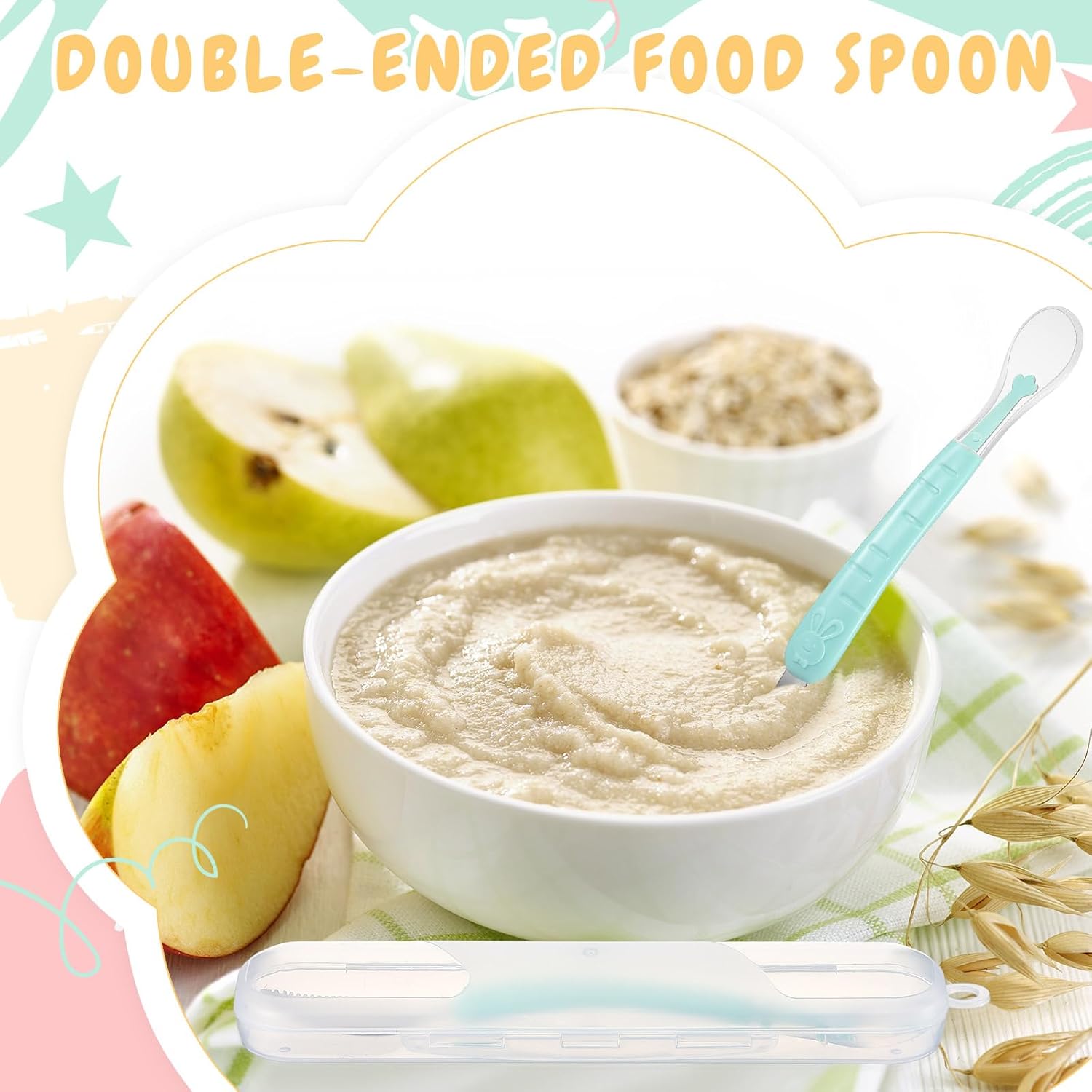 Double-Ended Baby Silicone Food Spoon Set