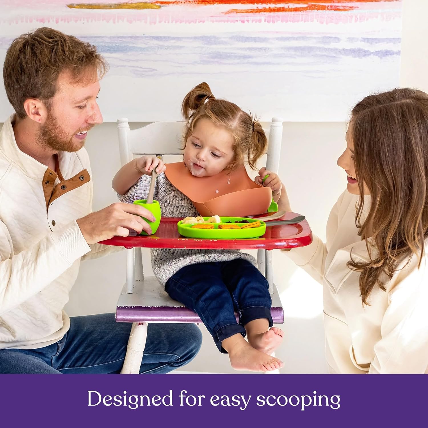 Adapt BPA-Free Silicone Baby Spoons Soft Gentle Safe for Gums