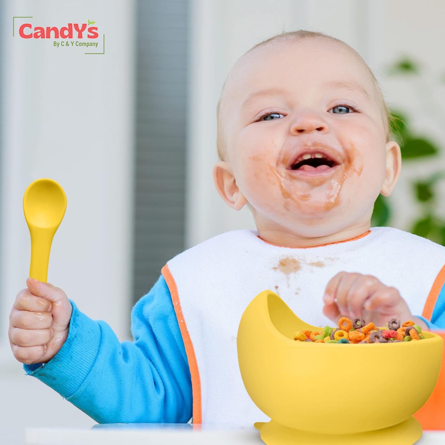 CY Company Silicone Baby Feeding Set 11Pcs Yellow