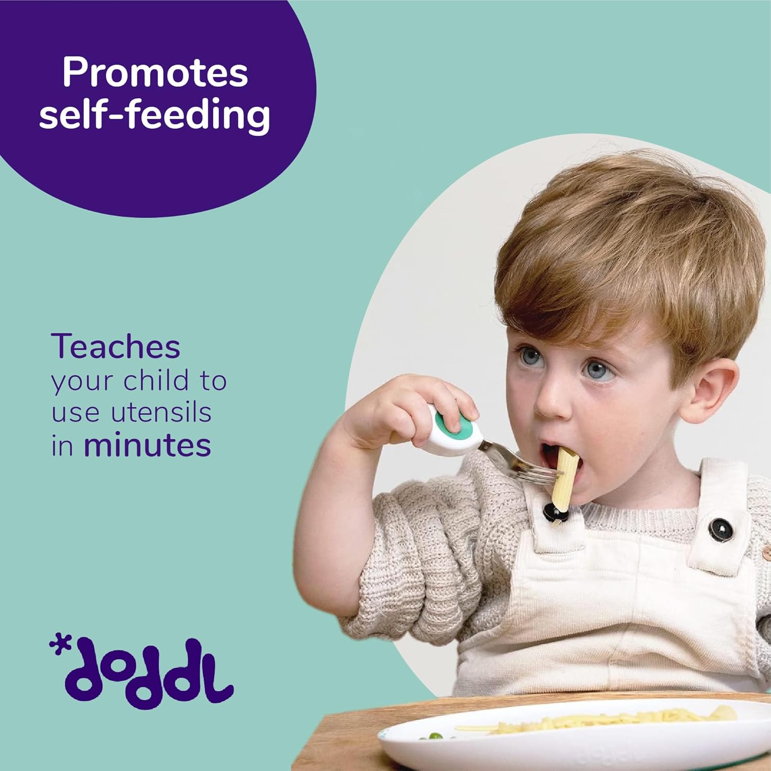 Doddl 6-Piece Toddler Fork Spoon Set for Easy Meals