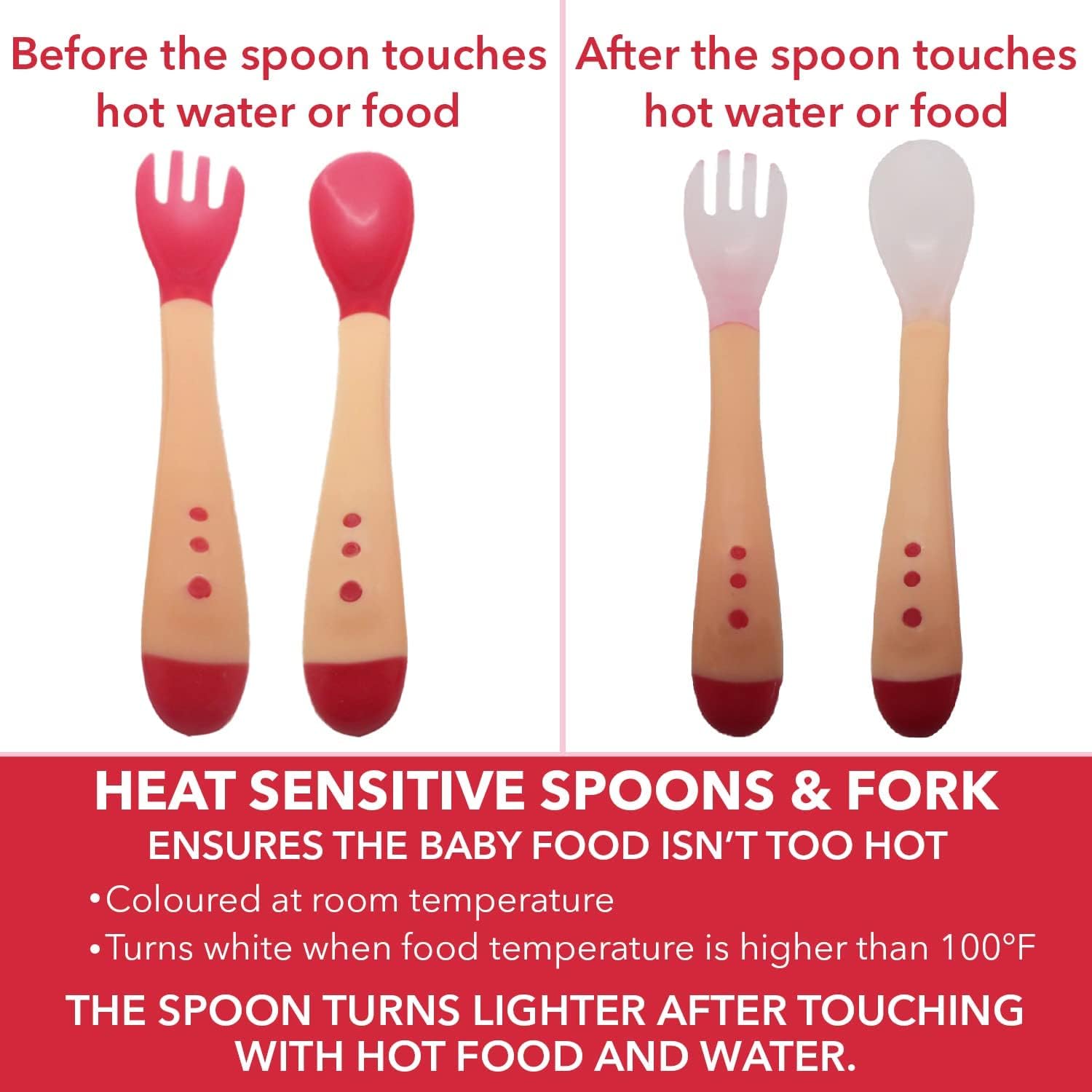 4 Piece Silicone Baby Utensils Set for Training