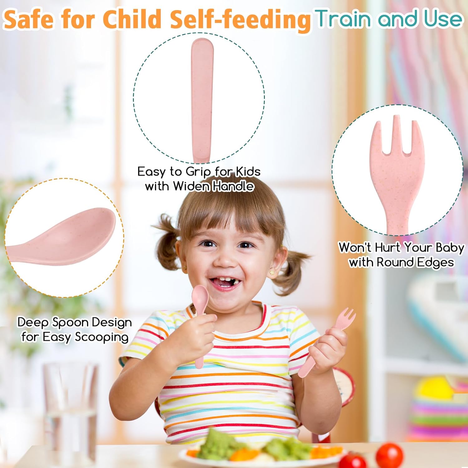 Shopwithgreen Bamboo Toddler Utensils Set