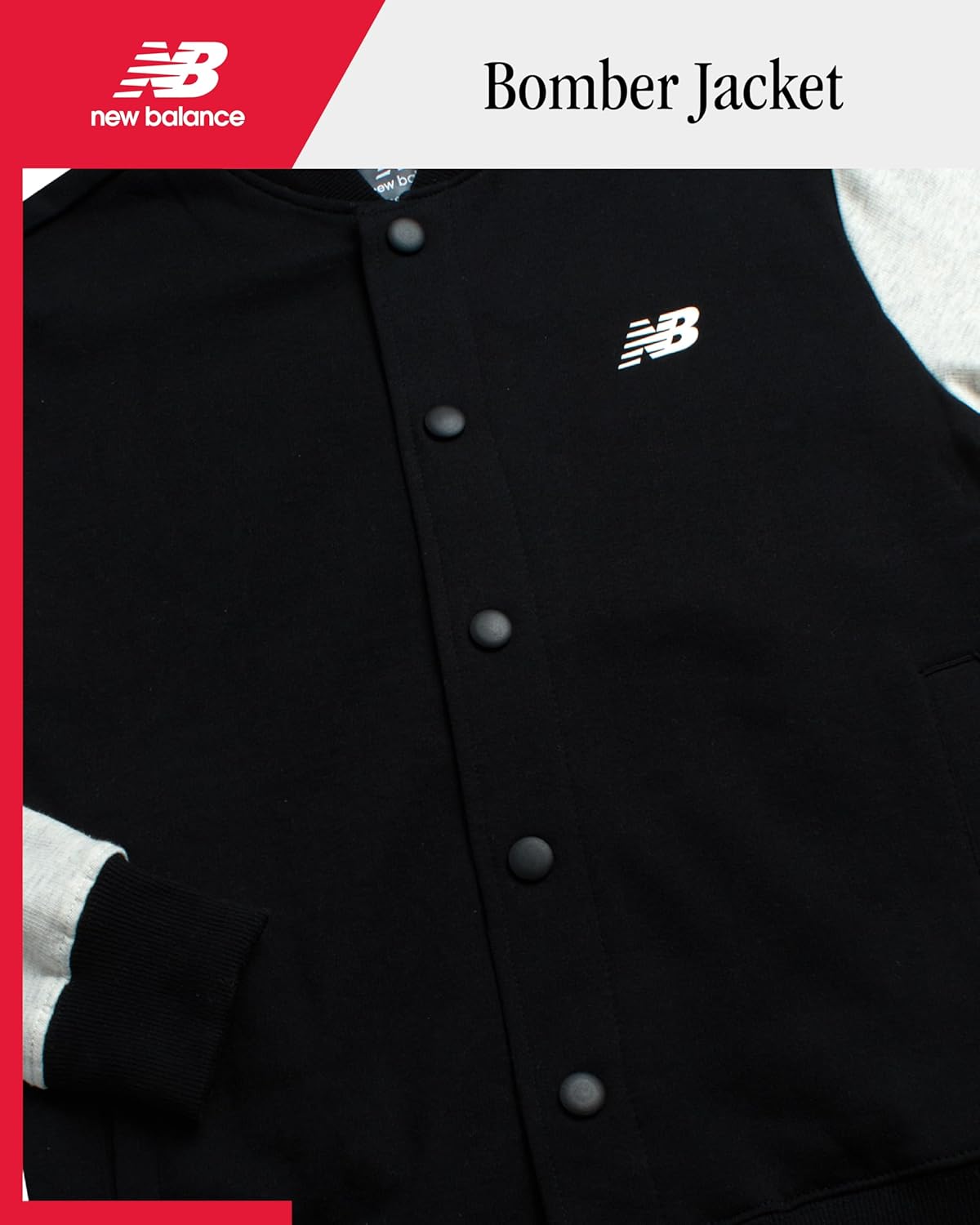 New Balance Boys Soft Cotton Bomber Jacket Casual Warm