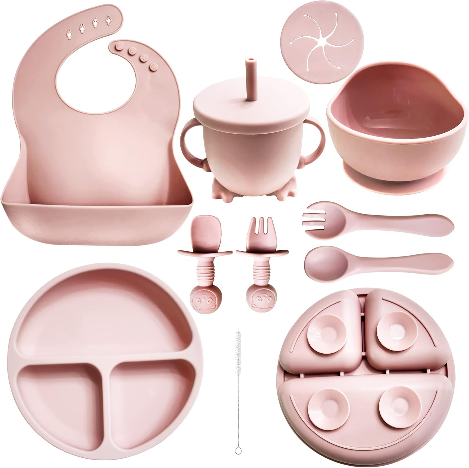 Complete Baby Feeding Set Light Pink