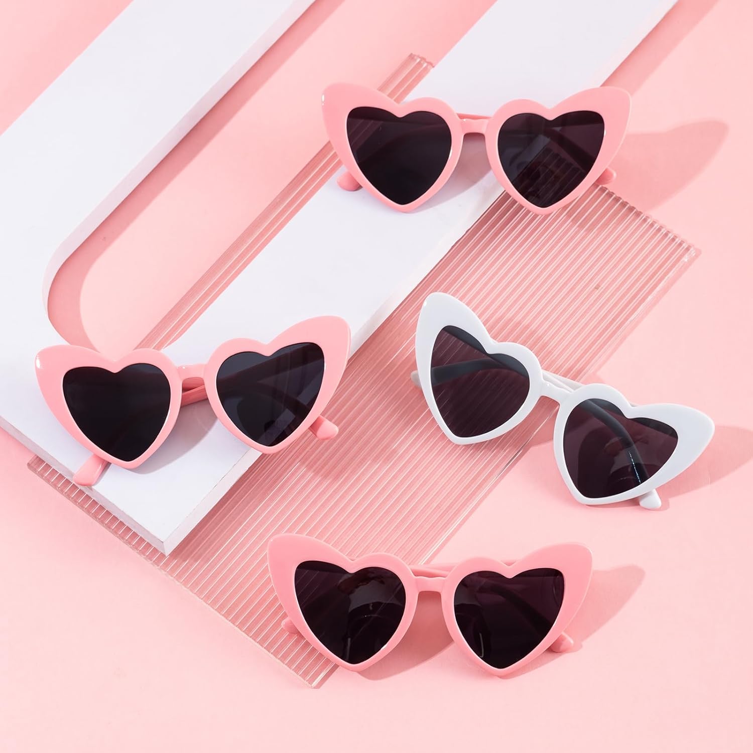 Chic Adjustable Retro Heart Cat-Eye Sunglasses Celebrate Weddings Parties and Special Occasions