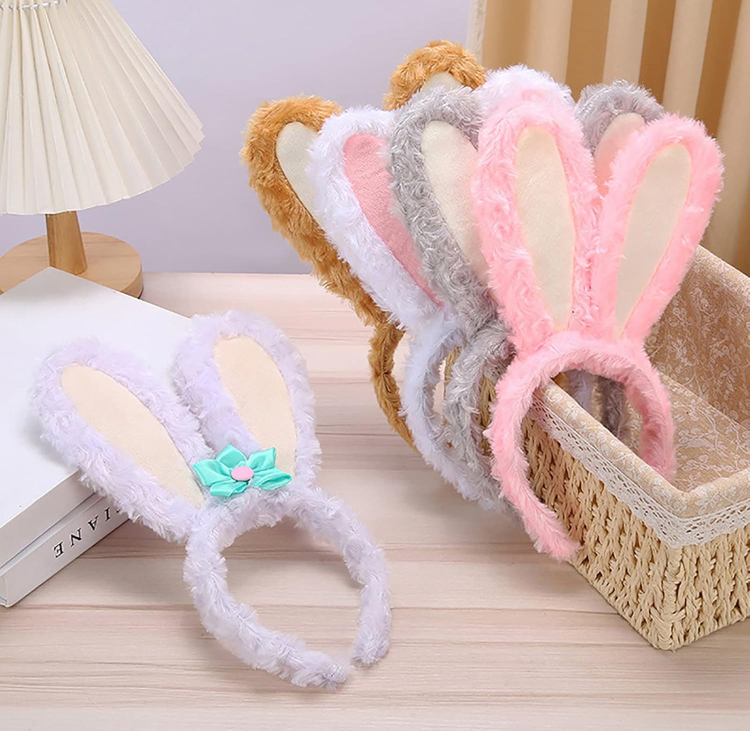 Easter Bunny Rabbit Ears Plush Headband for Women Halloween costume accessory