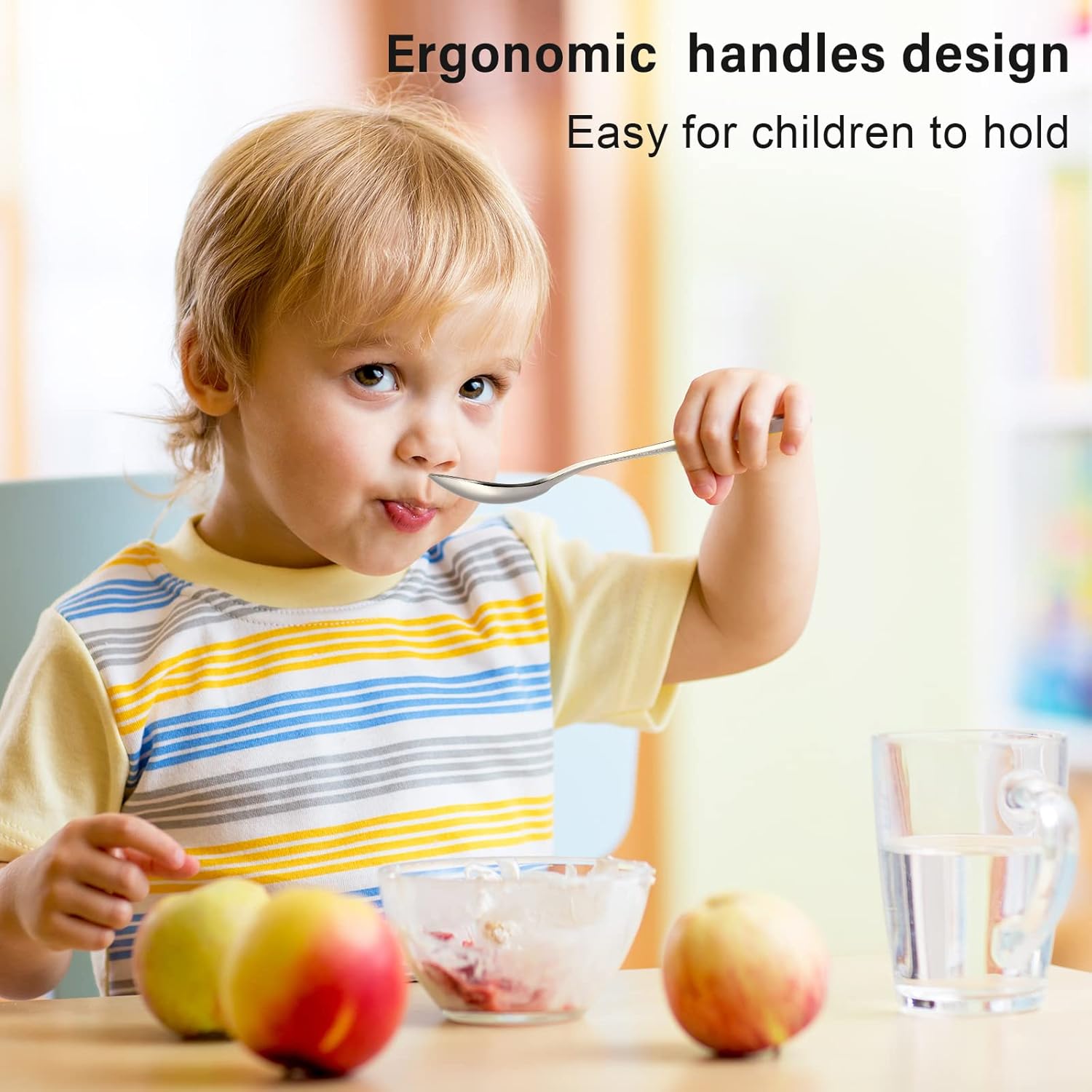 24-Piece Stainless Steel Flatware Set for Toddlers