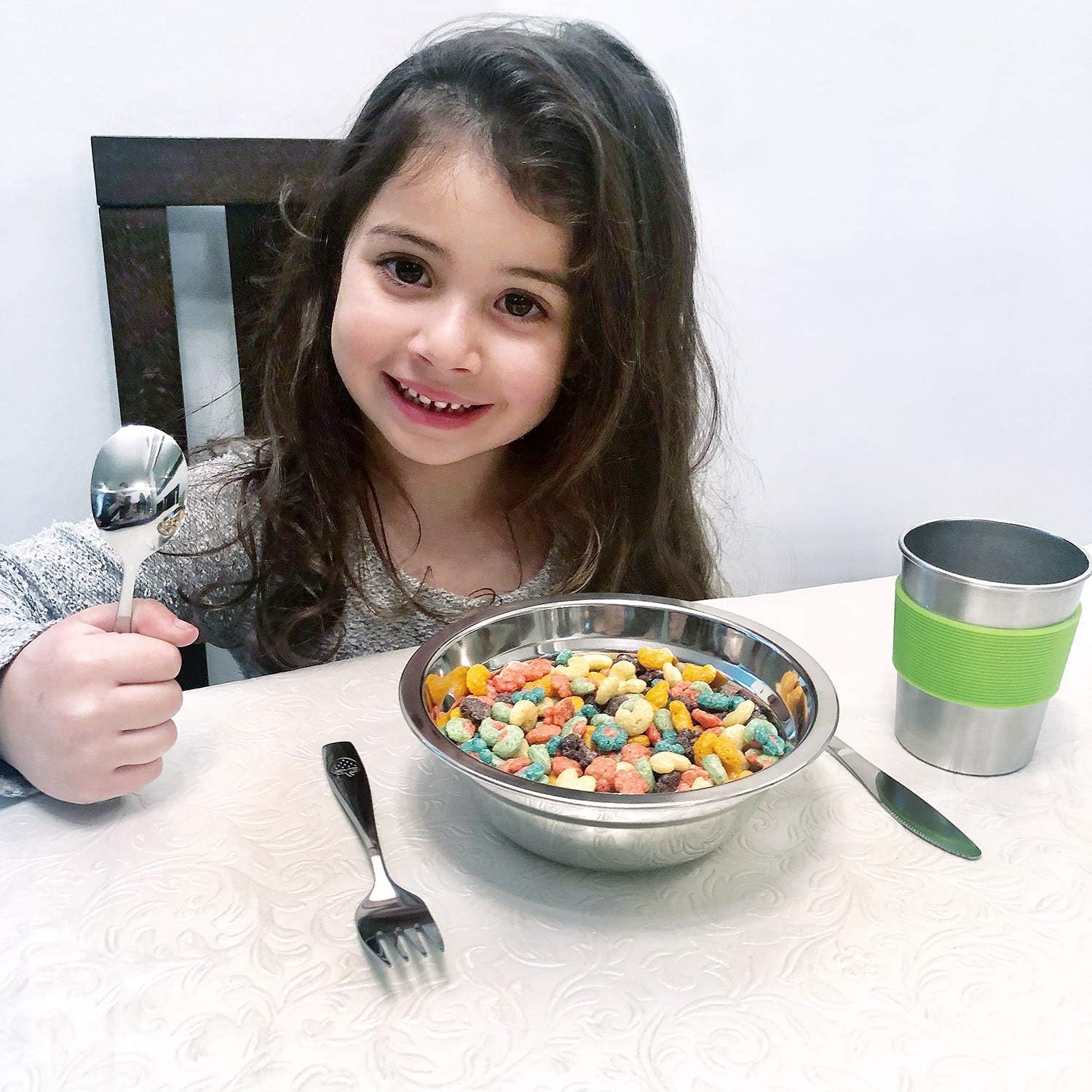Stainless Steel Kids Flatware Set Perfect for Little Hands