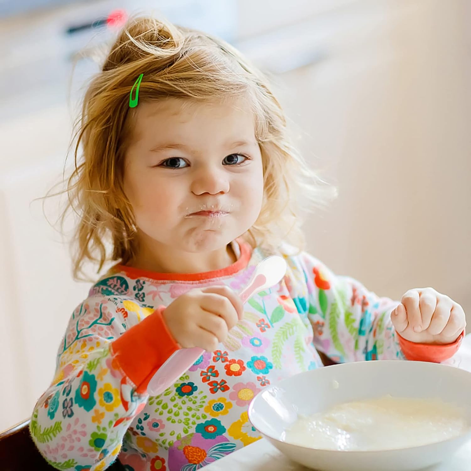 3-Piece Silicone Baby Spoon Set for Feeding