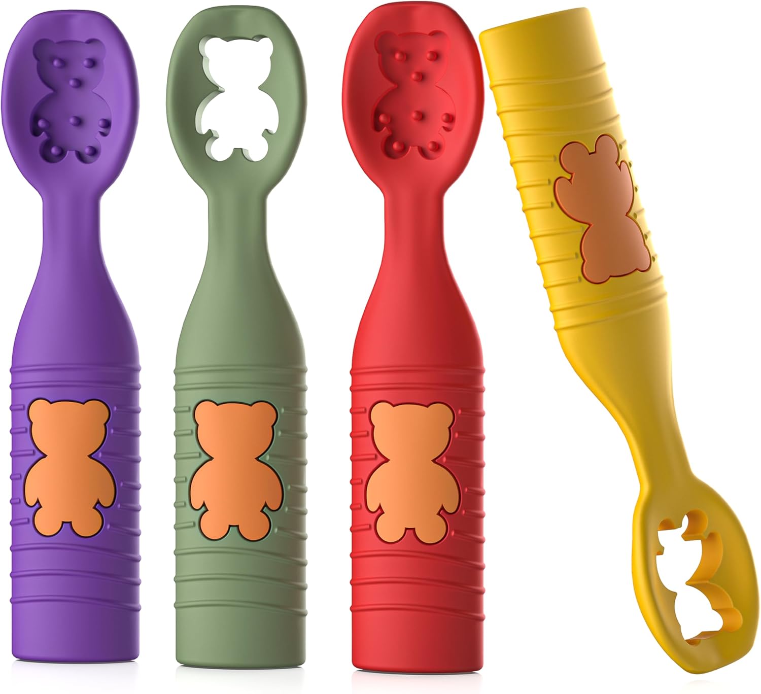 HEOMOONE 4 Pack Baby Spoons for 6 Months and Up