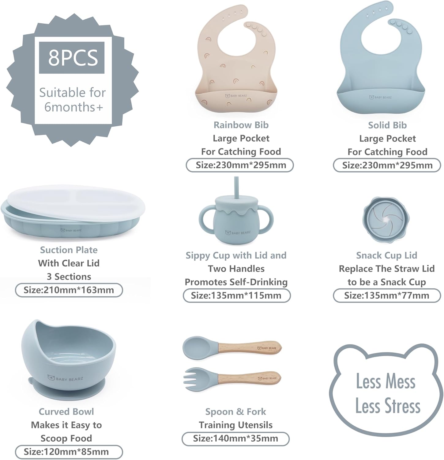 Gentle Silicone Baby Feeding Set for Weaning