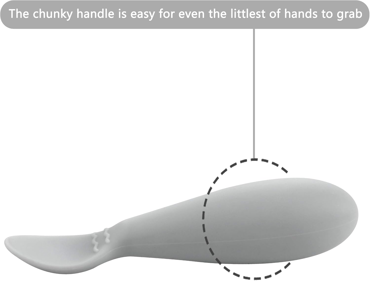 PandaEar Baby Infant 4-Pack Silicone Spoons Safe Ergonomic