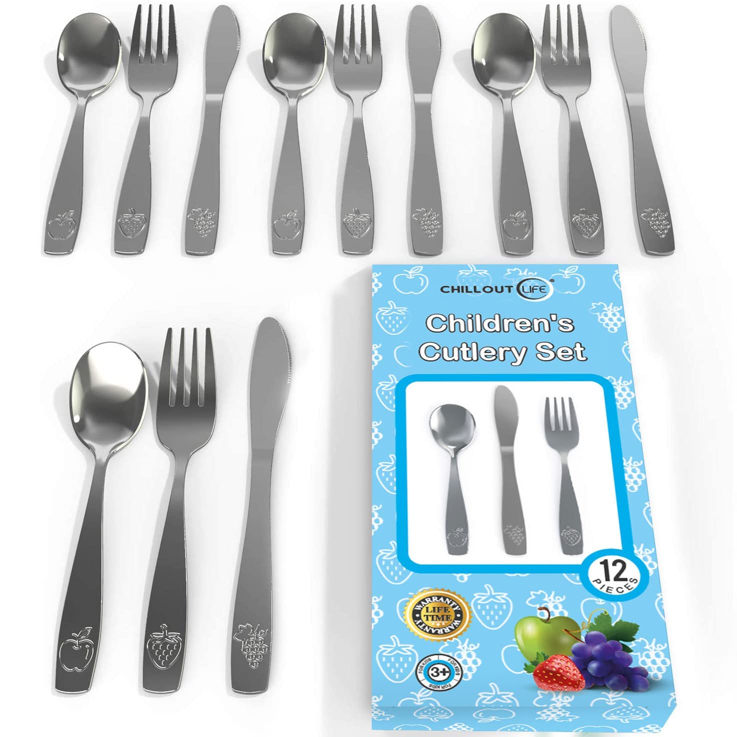 Team stainless steel kids cutlery set