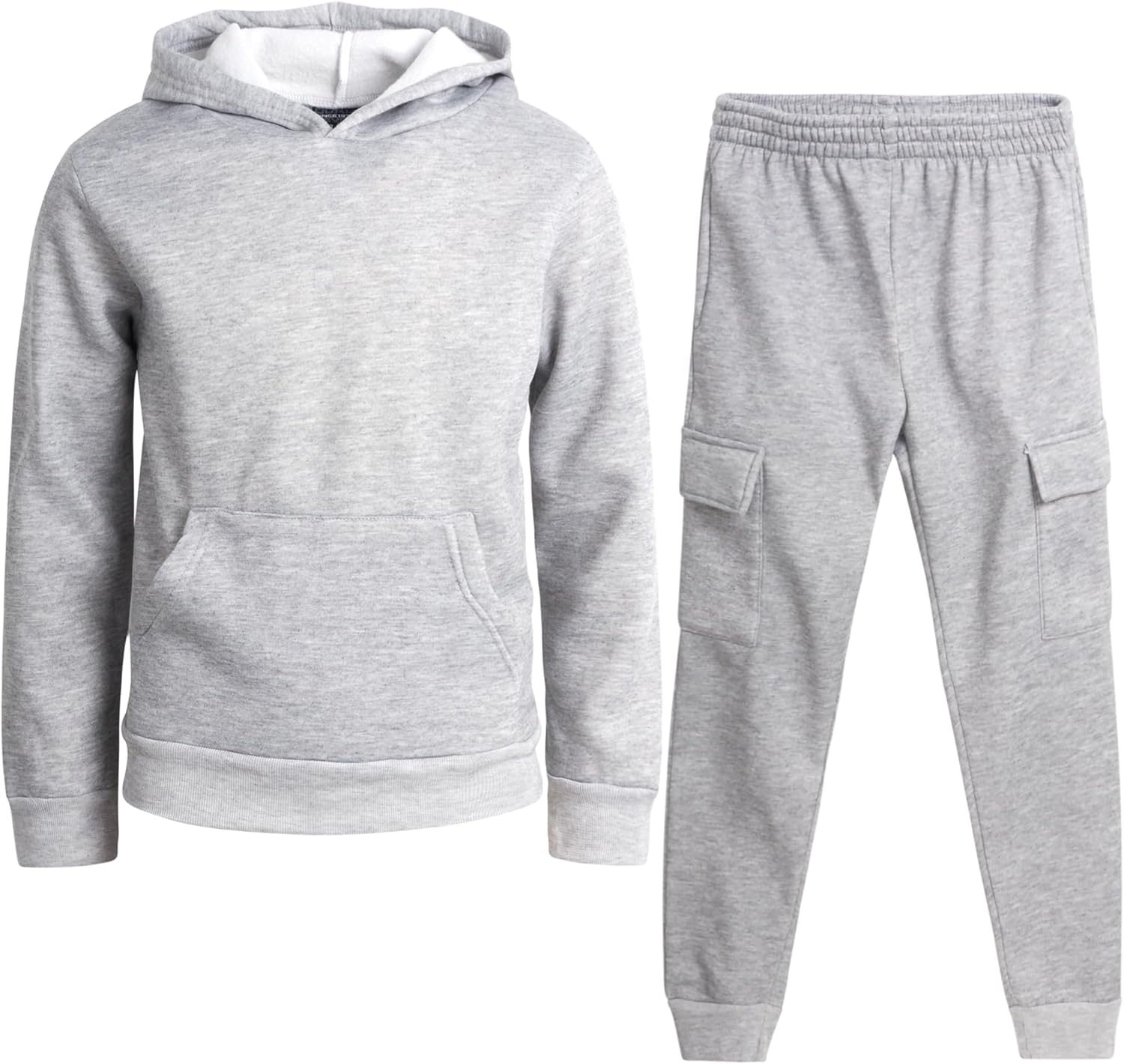 Boys Soft Pullover Cargo Sweatpants Set