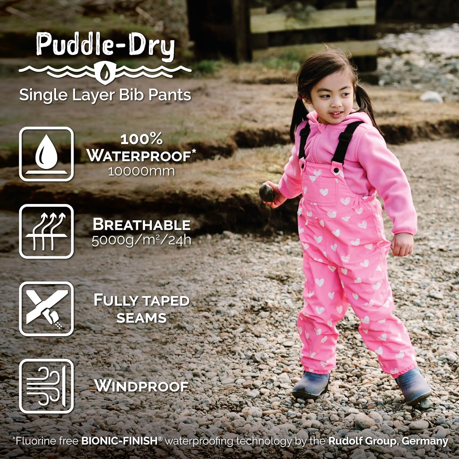 JAN JUL Waterproof Bib Pants for Kids