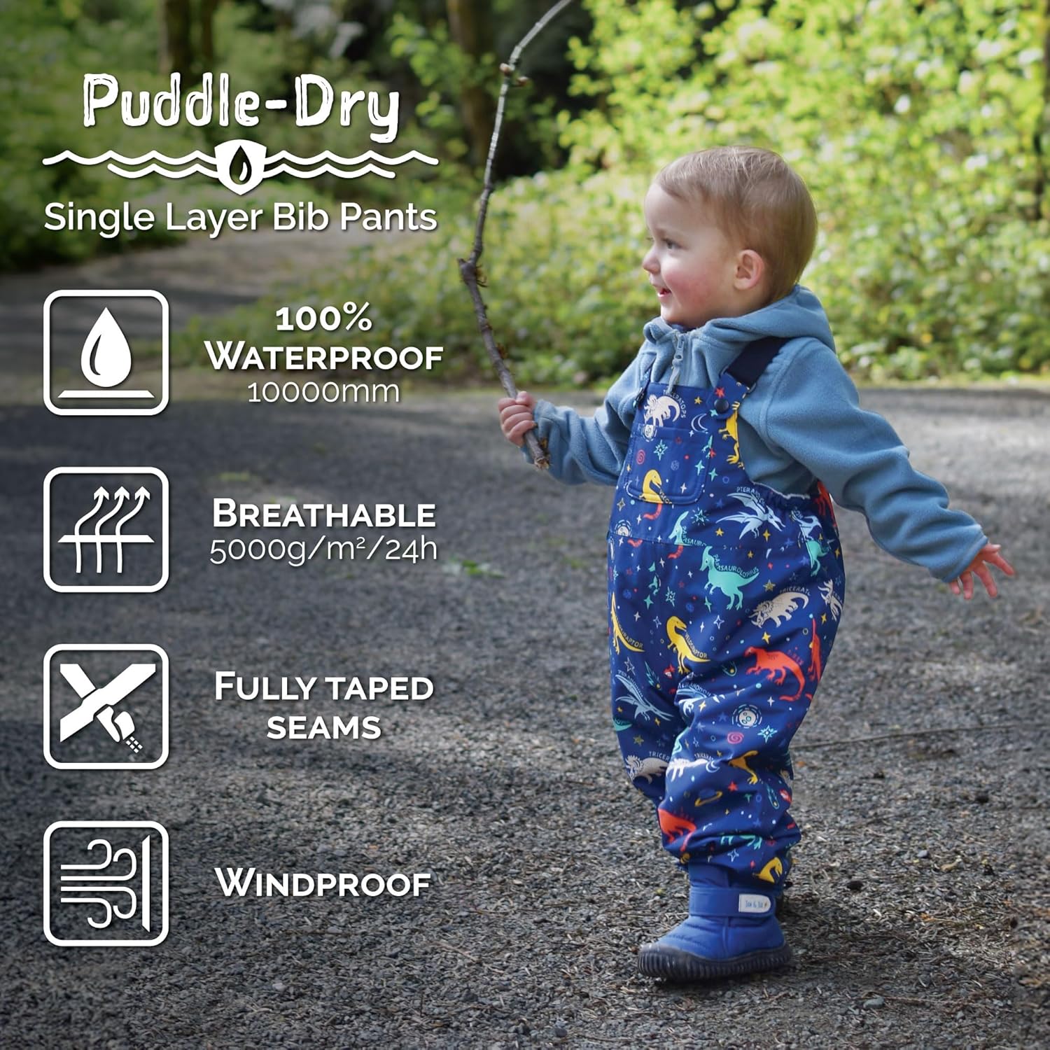JAN JUL Waterproof Bib Pants for Kids