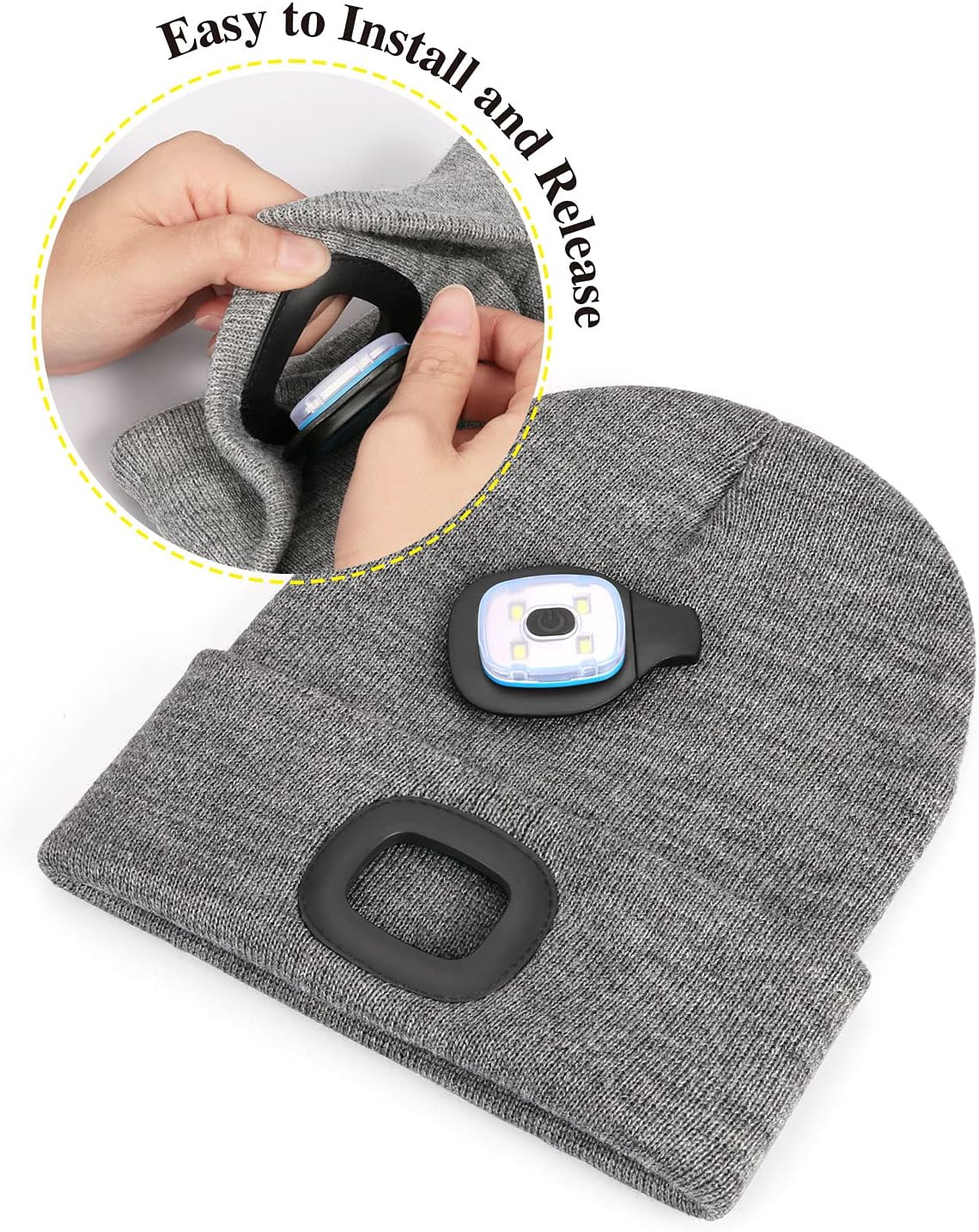 Melasa Unisex Winter Beanie with LED Lights