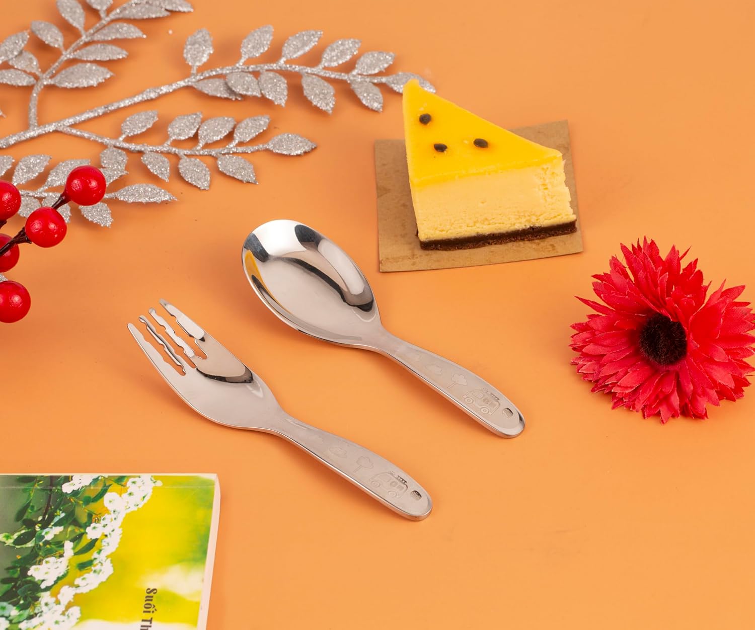 Stainless Steel Fork Spoon Set for Babies