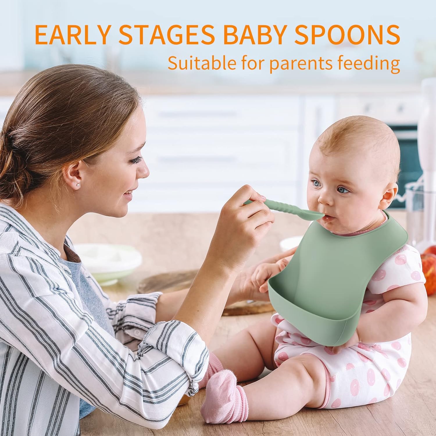 Self-Feeding Silicone Baby Spoons