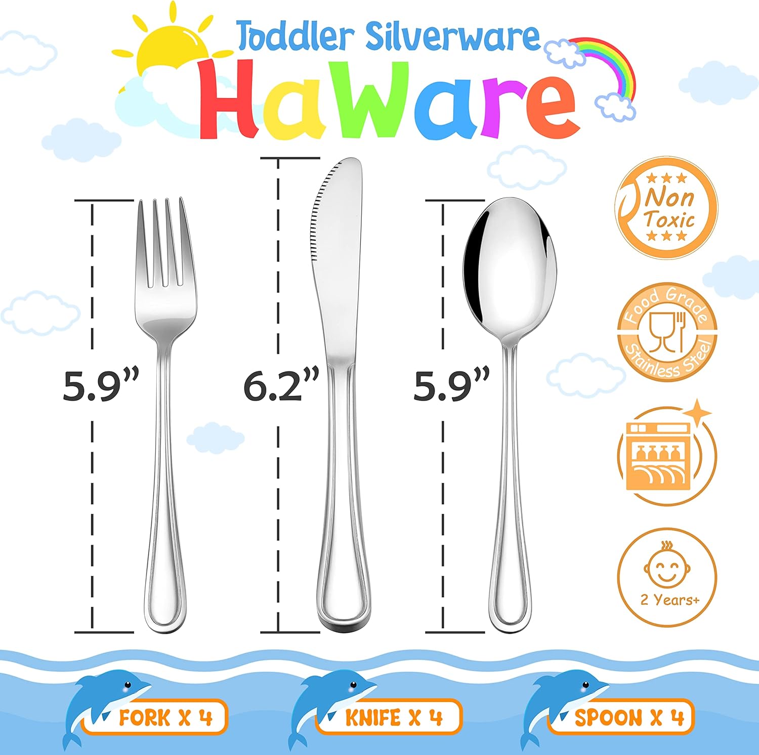 Sturdy and Cute Kids Kitchen Silverware