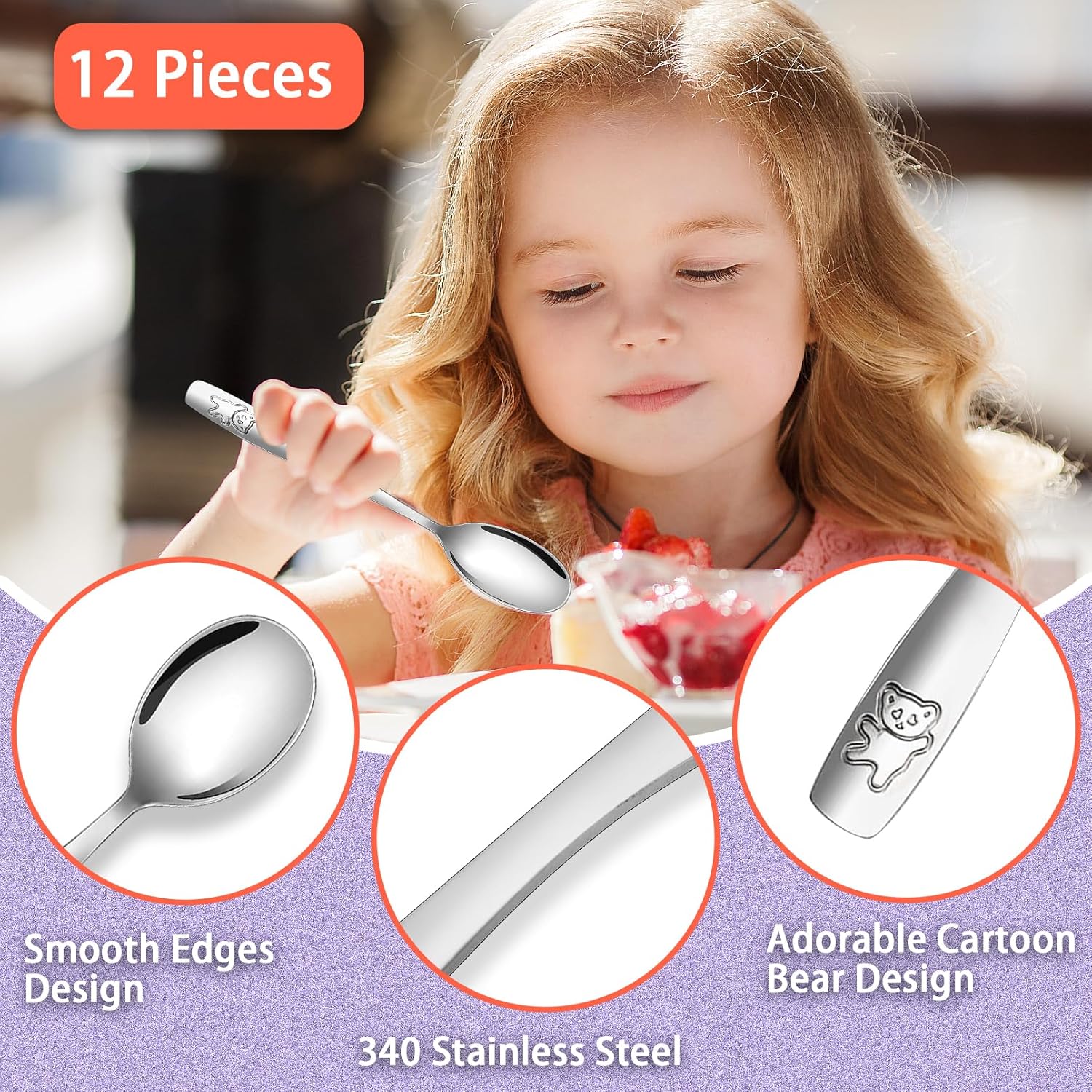 12 Piece Toddler Spoons Set for Self-Feeding