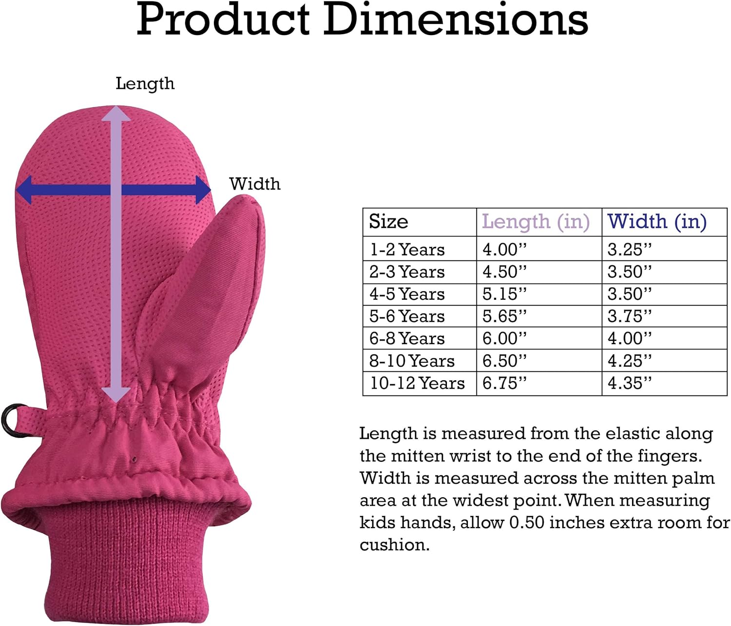 NIce Caps Kids Waterproof Snow Mittens