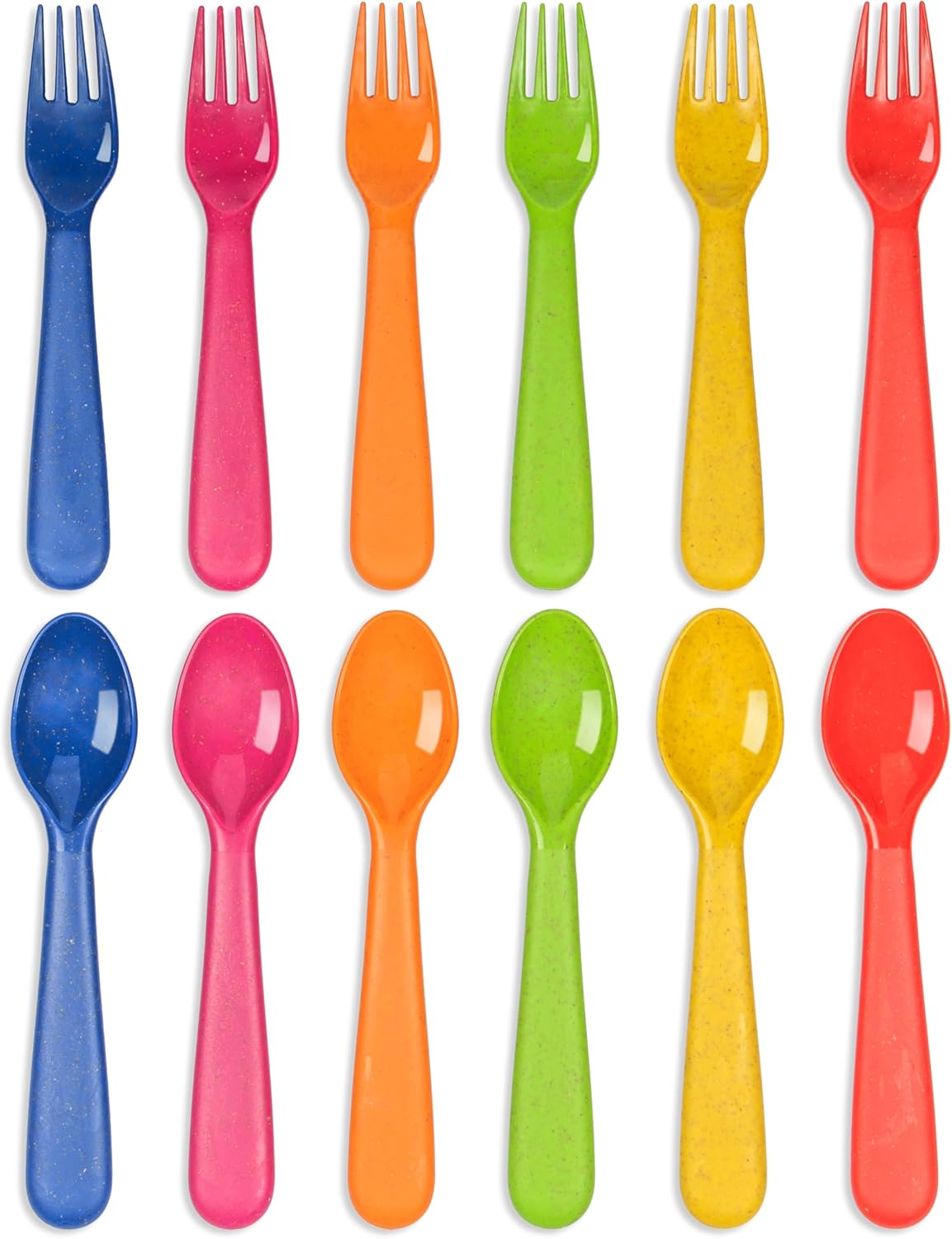 Wheat Straw Toddler Utensils Set - Safe Durable and Adorable for Kids