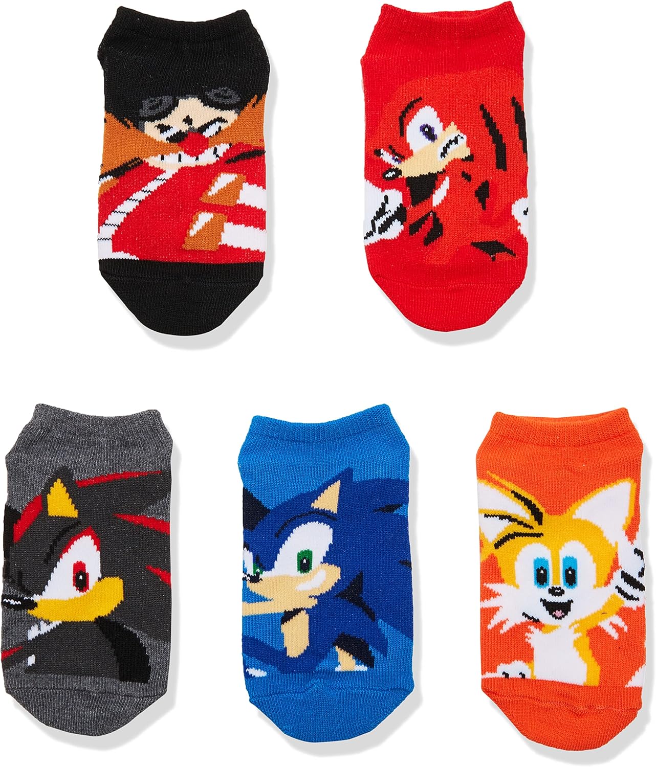 Sonic The Hedgehog Boys 5 Pack No-Show Socks